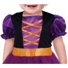 Disfraz bebe morado con detalles naranjas