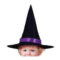 Disfraz bebe morado con detalles naranjas