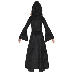 Disfraz niña vestido negro con capucha