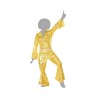 Disfraces hombre disco dorado