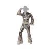 Disfraz hombre disco plateado