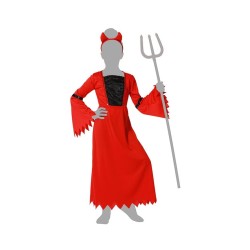 Disfraz niña de demonia roja infantil