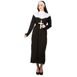 disfraz mujer monja largo.