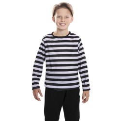 Camiseta rayas negras infantil