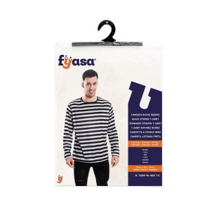 Camiseta rayas negras adulto