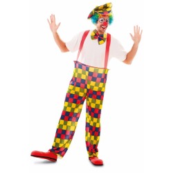 Disfraz hombre de payaso arcoiris