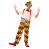 Disfraz hombre de payaso arcoiris