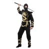 Disfraz hombre ninja negro y dorado