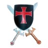 Escudo y 2 espadas 56 x 23 cm modelo surtido