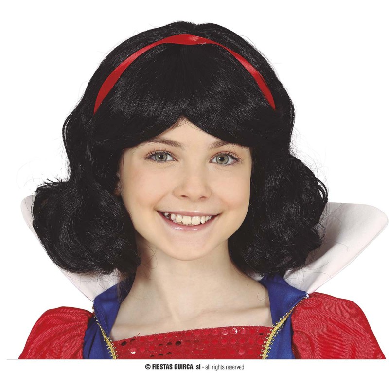 Peluca blanca nieves infantil