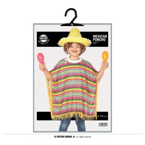 disfraz niño poncho mejicano