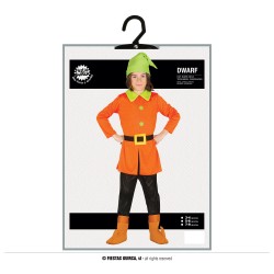 disfraz niño enanito naranja .