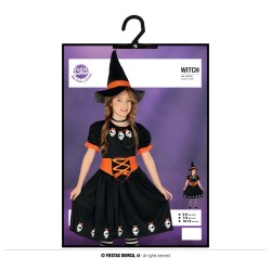 Disfraz niña pequeña bruja naranja