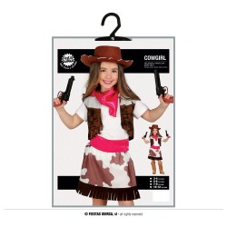 Disfraz niña vaquera cowboy rosa