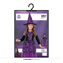 Disfraz niña bruja morada