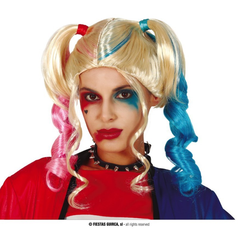 Peluca harley quinn.