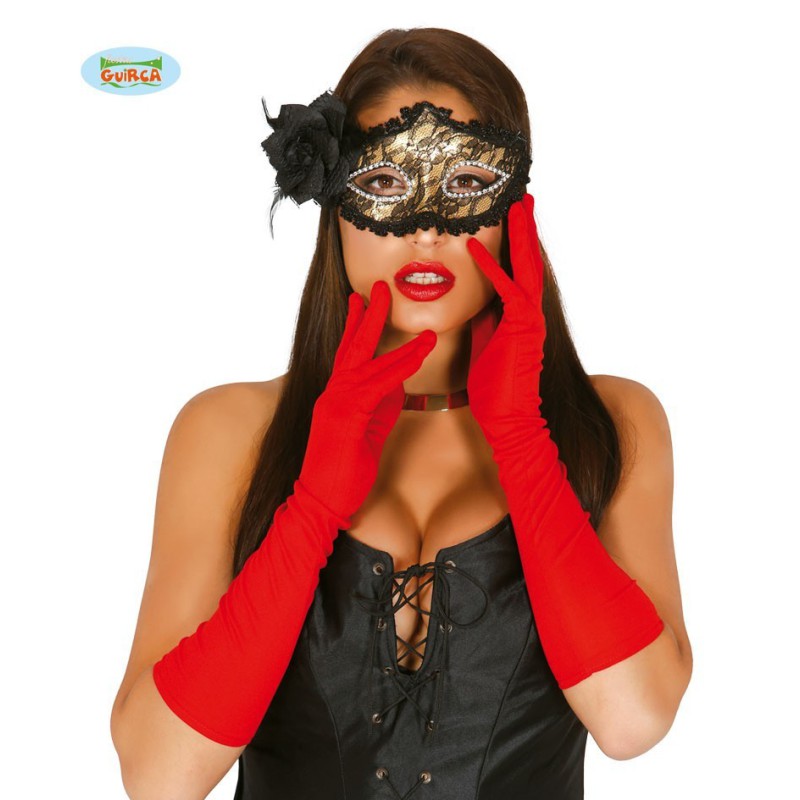 guantes rojos largos