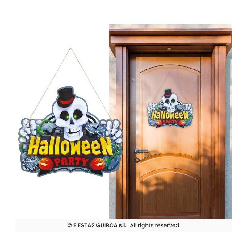 Letrero calavera madera 30x26