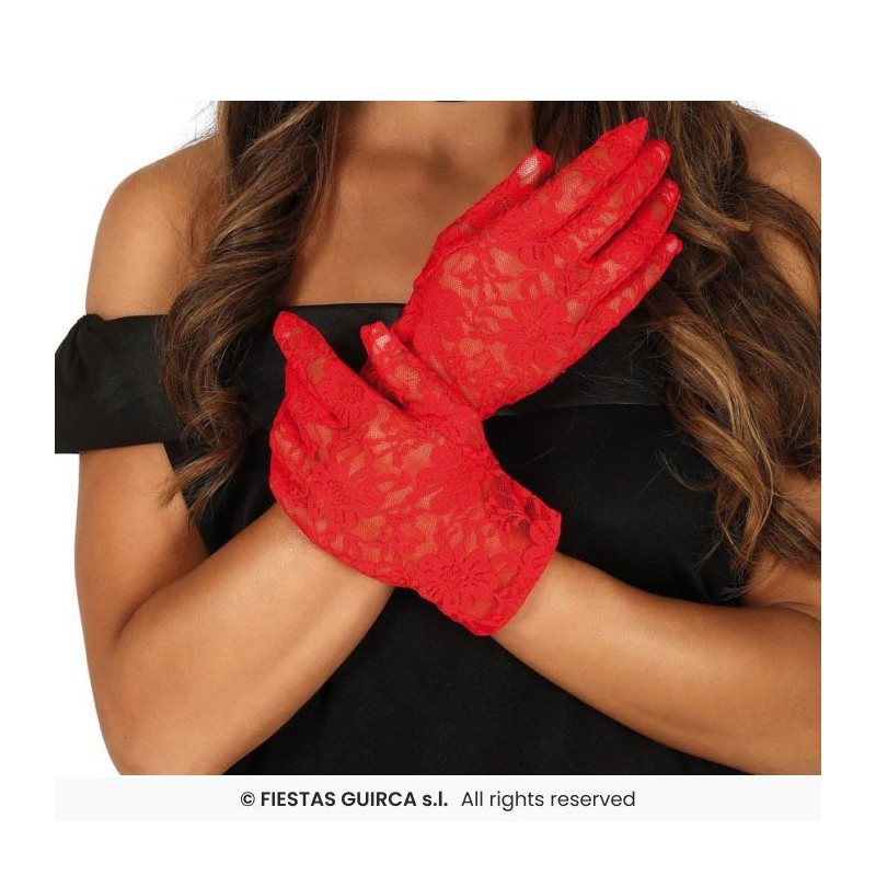 Guantes calados 22 cms