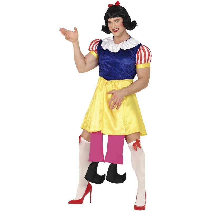 Disfraz hombre de blancanieves con enanito