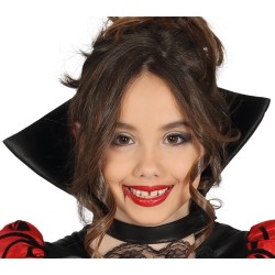 Disfraz niña de vampiresa rojo.