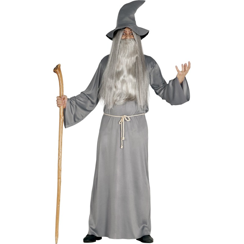 Disfraz hombre mago gris