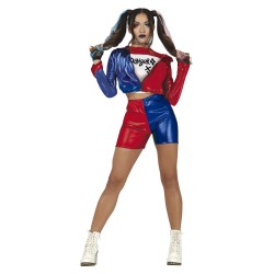 Disfraz mujer Harley Quinn pantalon corto.