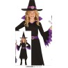 Disfraz niña bruja negro con morado