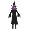 Disfraz niña bruja negro con morado