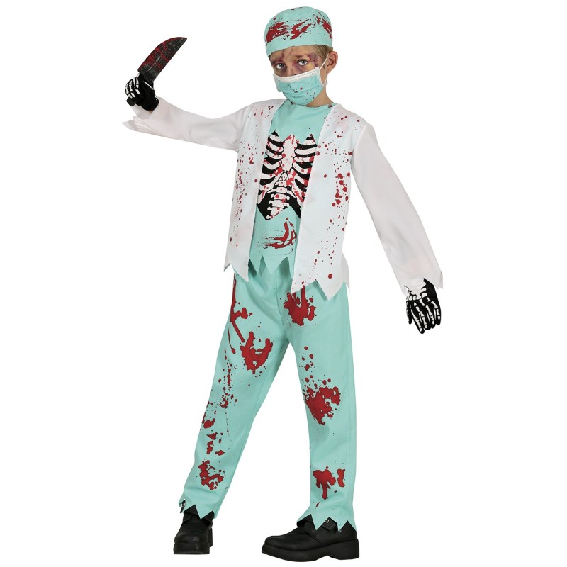 Disfraz niño medico esqueleto