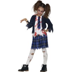 Disfraz niña colegiala zombie