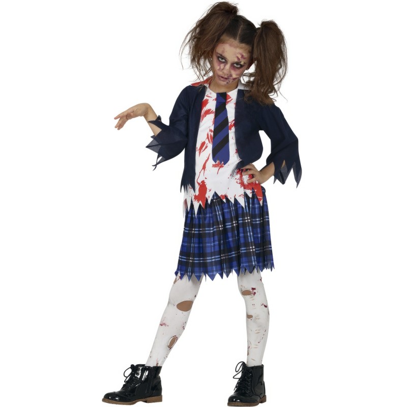 Disfraz niña colegiala zombie