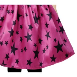 Disfraz bebe bruja rosa con estrellas