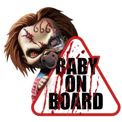 Letrero adhesivo baby on board, 20x20 cms