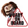 Letrero adhesivo baby on board, 20x20 cms