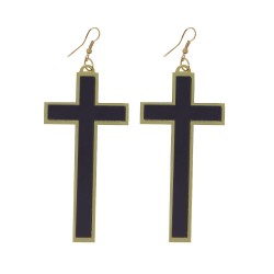 Pendientes cruz 9 cms