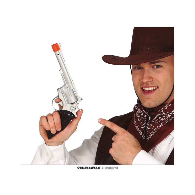 Pistola vaquero plata 32 cms