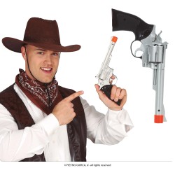 Pistola vaquero plata 32 cms