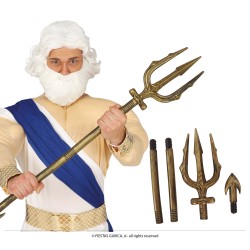 Tridente neptuno oro 94 cms