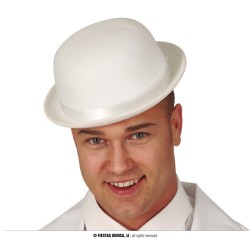 Bombin fieltro blanco