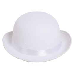 Bombin fieltro blanco