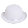 Bombin fieltro blanco