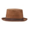 Chistera fieltro marron con elastico
