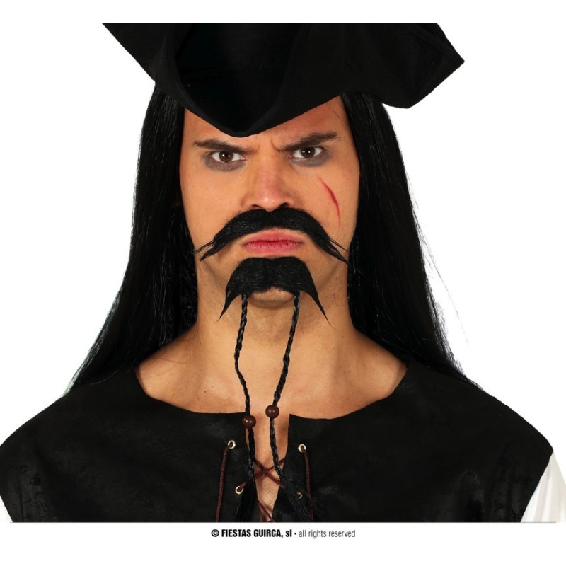 Bigote y perilla de pirata