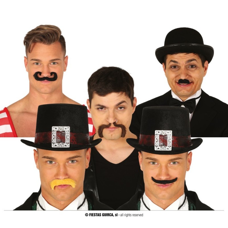 Blister 6 bigotes surtidos