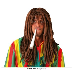 Peluca rastas castaña