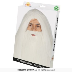 Peluca y barba blanca