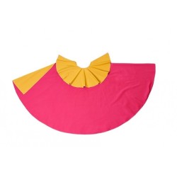 Capote bicolor rosa y amarillo
