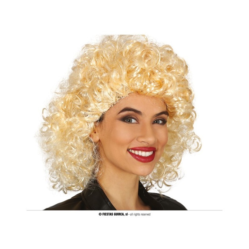 Peluca rizada rubia