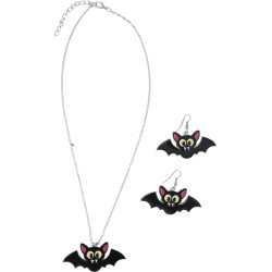 Kit pendientes y collar calavera